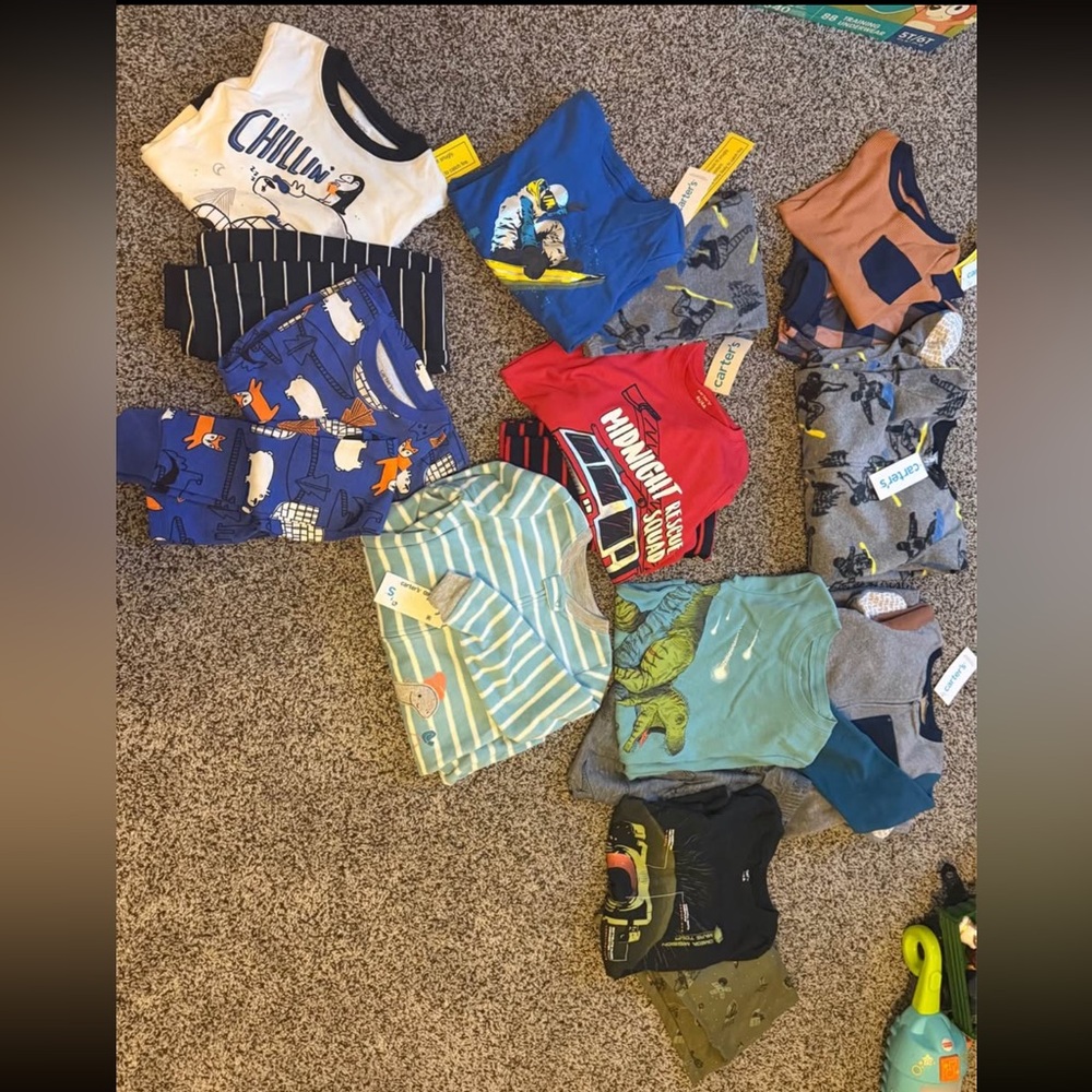All NWT Carters Size 4T & 4 Pajama Bundle